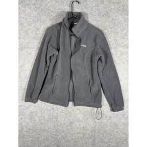 Columbia Fleece Jacket Full Zip Up‎ Gray Soft Cozy Warm Womens